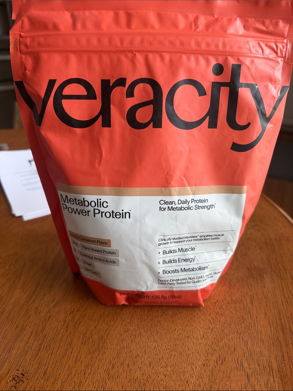 Veracity Metabolic Power Protein - vanilla cinnamon